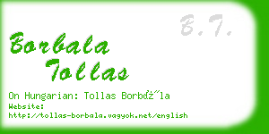 borbala tollas business card